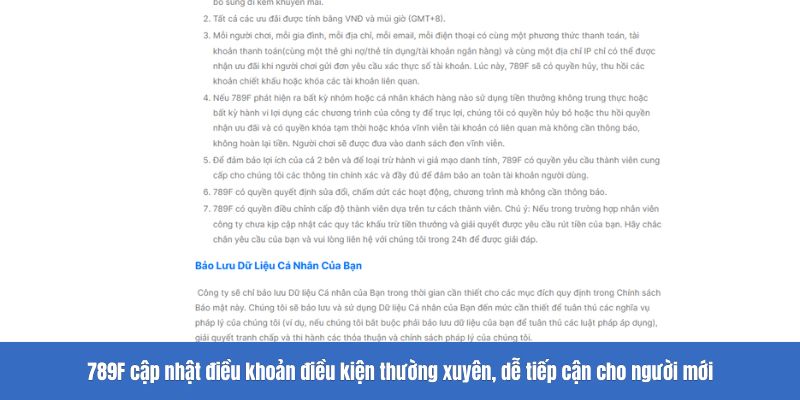 Các điều khoản giúp người chơi hiểu rõ quyền lợi và nghĩa vụ khi tham gia